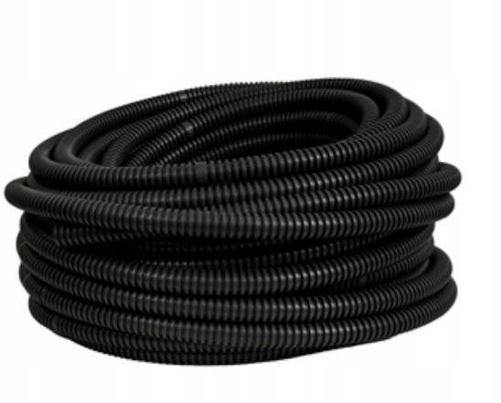 Pawbol Rura karbowana Pawbol 6161A-50/750P PVC, typ 750N z pilotem 50 m czarna