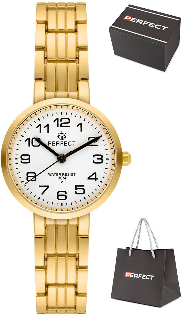 Zegarek Perfect T046-03 damski bizuteryjny czytelny 30 mm .