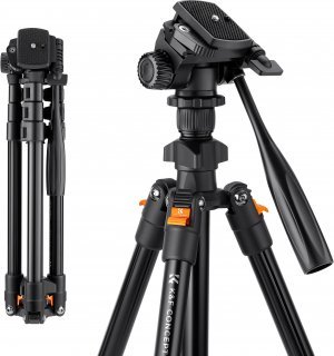 Statyw K&F Statyw video Concept K234A0 z głowicą 3D i uchwytem na telefon