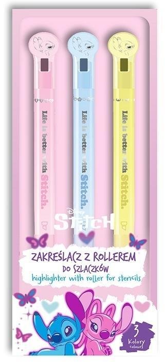Beniamin Zakreślacz Stitch z rollerem do szlaczków 3kol