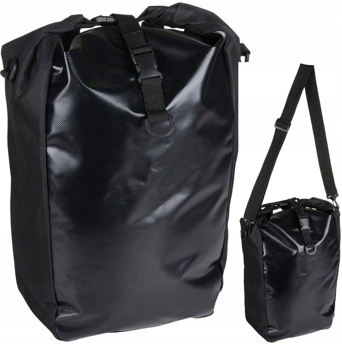 Dunlop Torba rowerowa Wodoszczelna Tylna na bagażnik Czarna 24L Dunlop