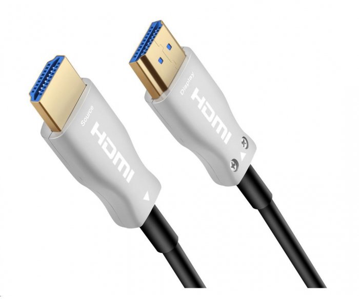 PremiumCord 4K ACTIVE OPTICAL (AOC) Kabel światłowodowy HDMI 2.0 M/M 18 GBPS, KOMPATYBILNY Z WIDEO 4 K@60 HZ, DEEP COLOR, 3D, ARC, HDR, DOLBY TR