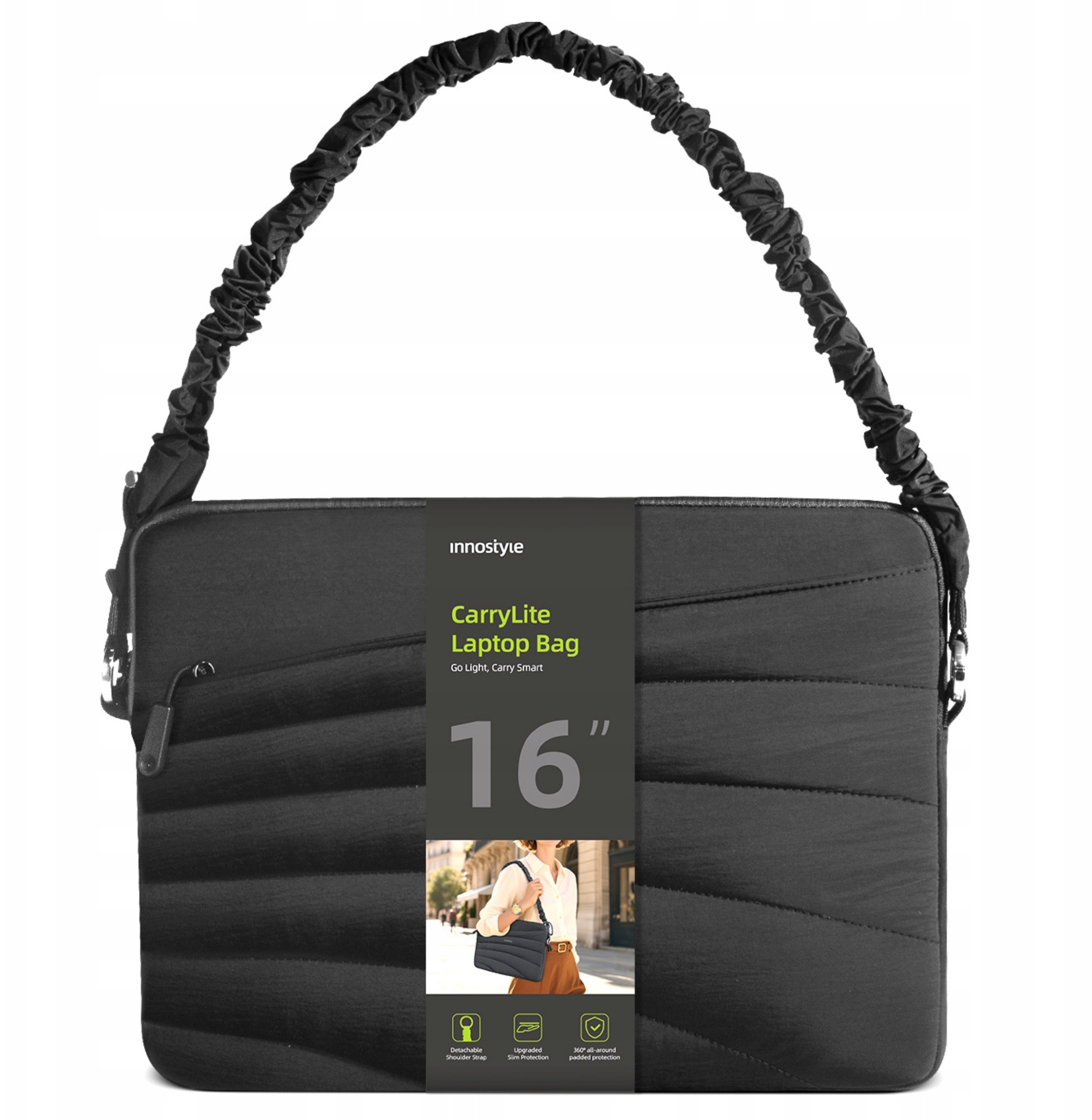 Torba Innostyle Na laptopa 15 6 16 wodoodporna Carrylite elastic strap