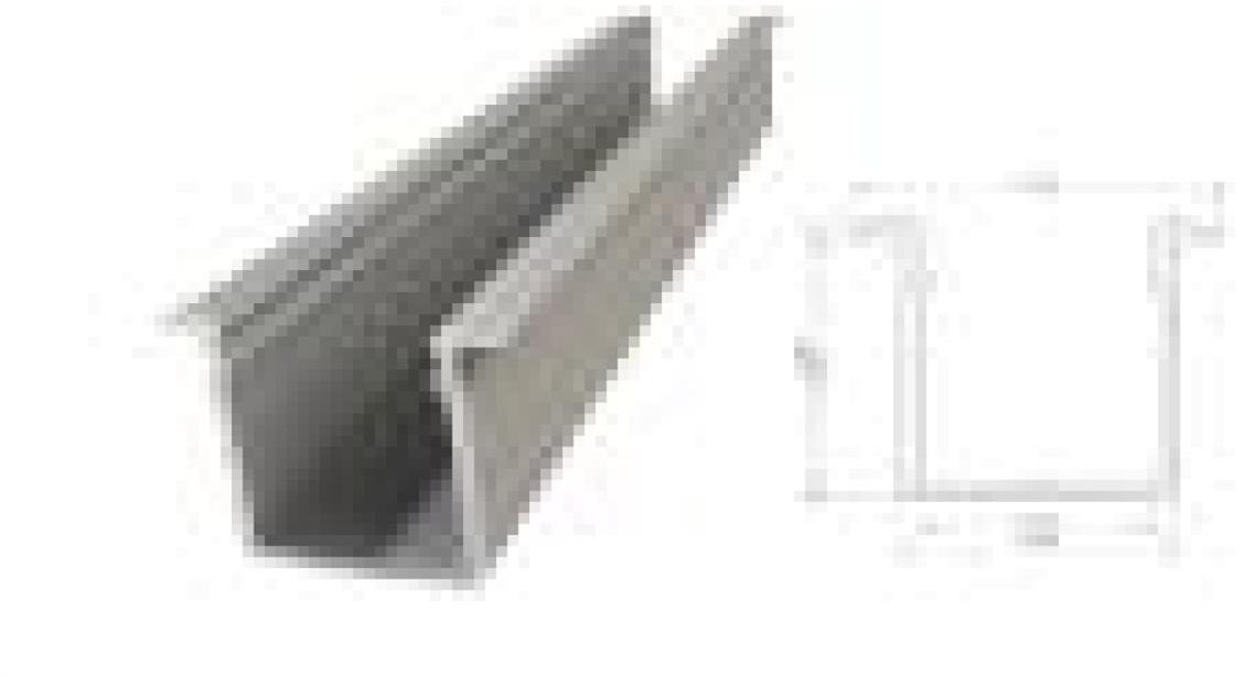 MPL Power Wpuszczany profil ALU anoda srebrny 15x16mm 2010mm GROOVE anoda silver