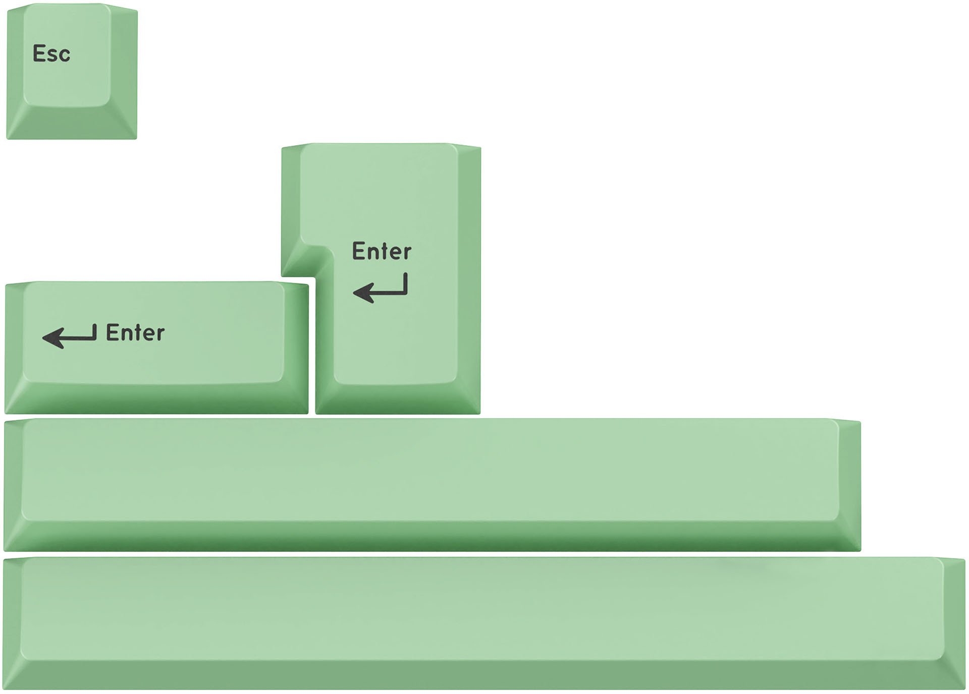 GMK Additional Kit, ABS-Keycaps, Double-Shot, Erweiterungsset fr ISO & ANSI - pastell grn