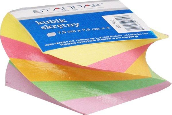 Starpak Kostka skrętna kolorowa 75x75x40 (154143)