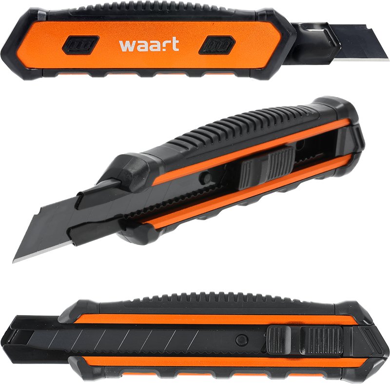 Waart WAART Nóż Techniczny 18mm Aluminiowy Cutter Nożyk Do Kartonów