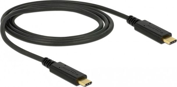 Zdjęcia - Kabel Delock  USB  USB-C - USB-C 1 m Czarny  (85531)