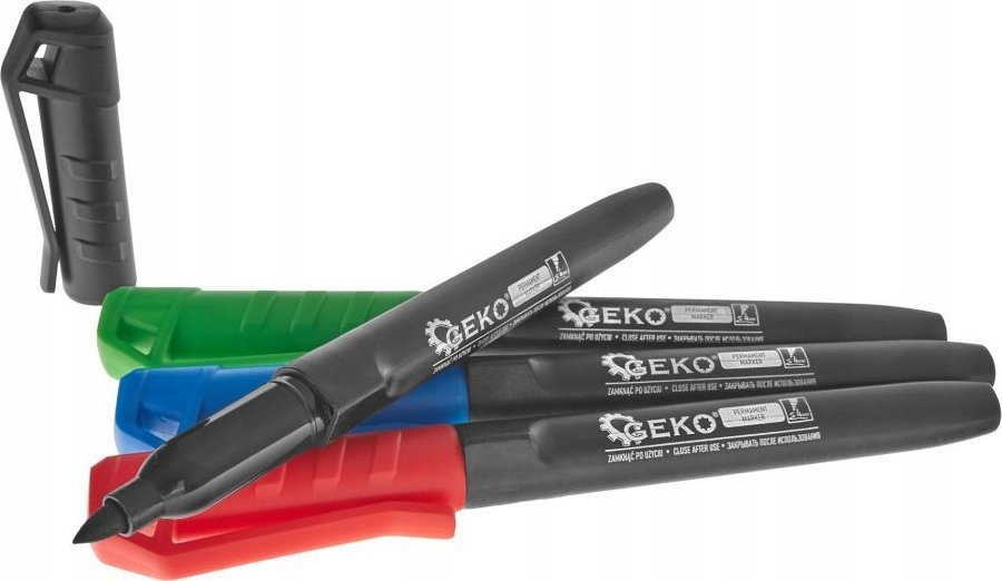 Geko Marker budowlany permanentny mix kolor - zestaw 4 szt (12/144)