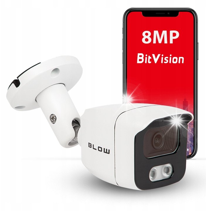 Kamera IP Blow KAMERA ZEWNĘTRZNA SMART IP POE 8MP MPx METAL IP67 30m IR Starvis ONVIF 4K