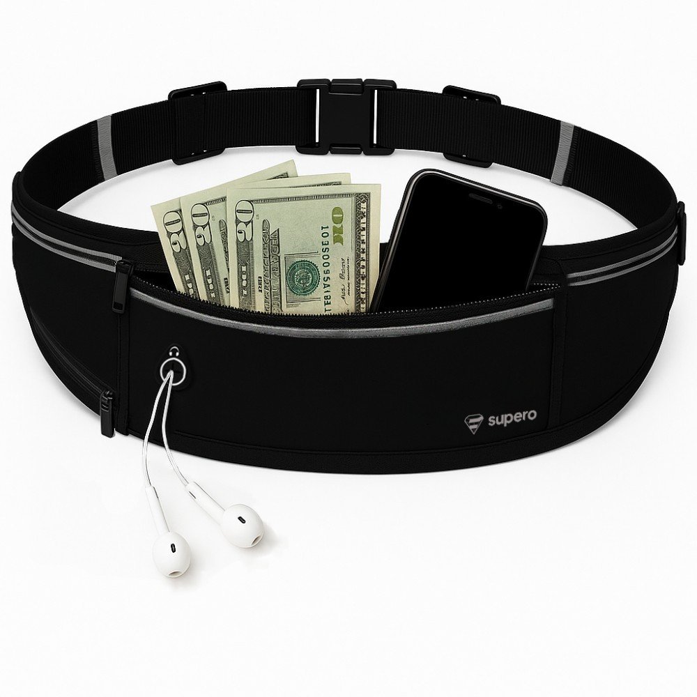 Pas na telefon do biegania Supero, czarny