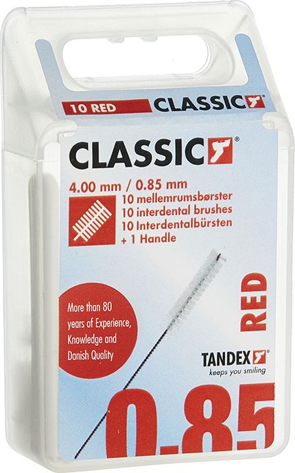 Tandex Tandex (10 szt.) szczoteczek Red Extra Fine Classic (czerwony)