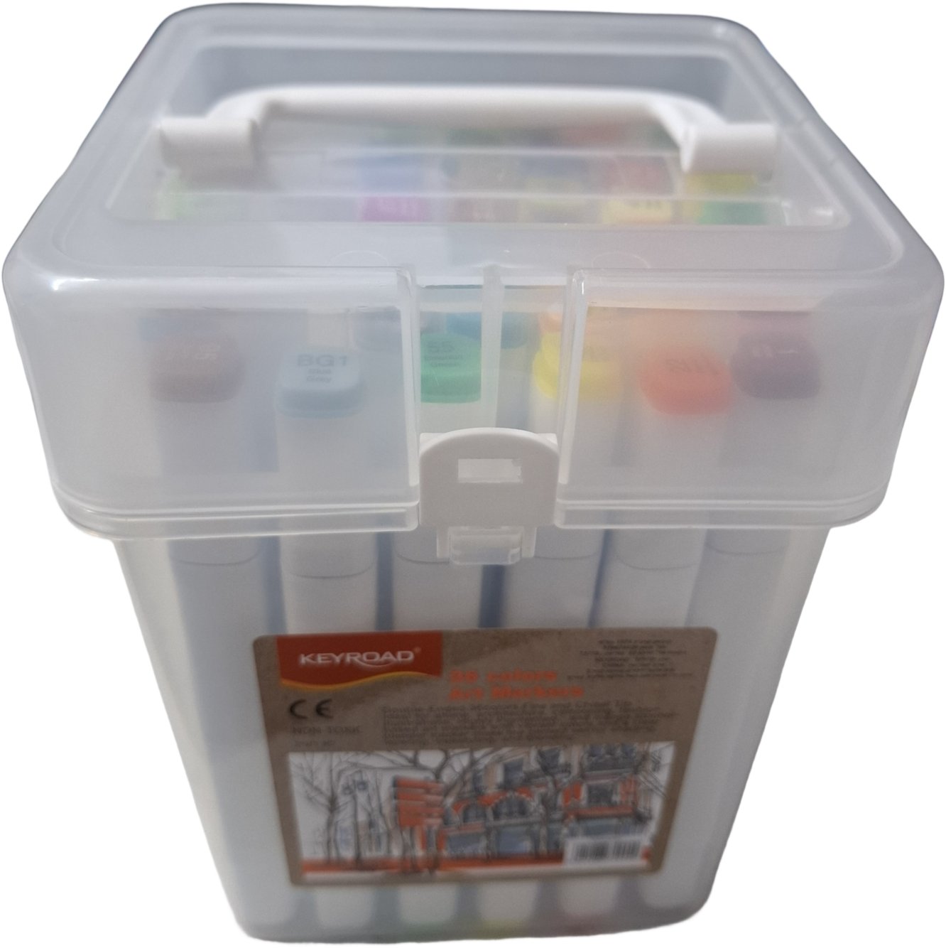 Keyroad Markery , dwustronne, 36 szt., plastikowe pudełko, mix kolorów (KR990262)
