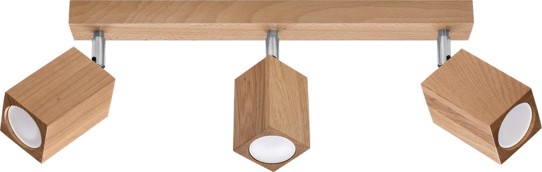 Lampa sufitowa Sollux WNĘTRZARSKIE Plafon KEKE 3 dąb