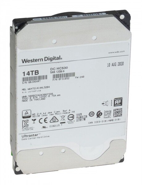 Dysk WD Western Digital dysk HDD SAS 14TB 3.5" 12Gb/s - WUH721414AL5204- - Refabrykowany (WUH721414A...
