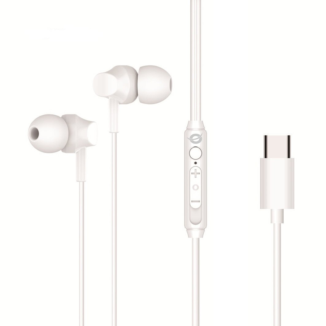 Conceptronic BRENDAN03W słuchawki/zestaw słuchawkowy Przewodowa Douszny Połączenia/muzyka USB Type-C Biały