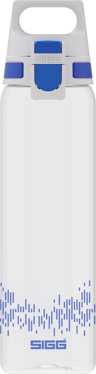 SIGG SIGG drinking bottle Total Clear One MyPlanet "Blue" 0.75L (transparent/dark blue, one-hand closure ONE)