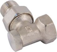 Schlosser Zawór powrotny grzejnikowy kątowy 1/2" x 15mm do wlutowania (601300012)