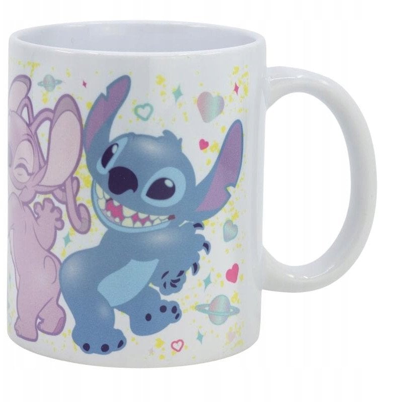 Stitch Kubek Ceramiczny Disney z Uchem do Napojów & Angel 325ml