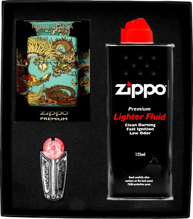 Zdjęcia - Gra planszowa Zippo Zestaw  Zapalniczka CHINESE DRAGON PHOENIX Prezentowy No1 