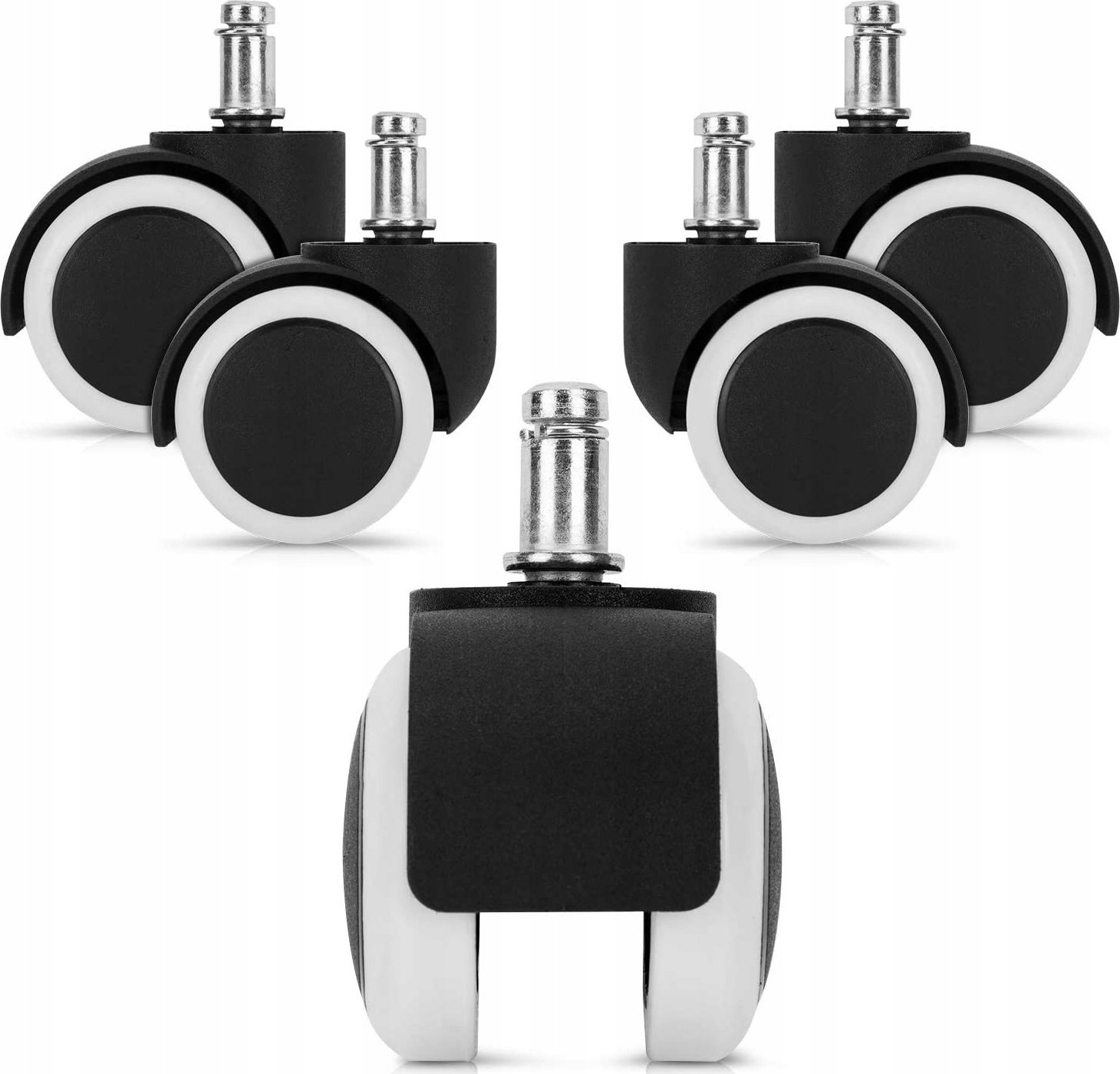 AD Accessories Kółka do Fotela Kauczukowe Gumowe 5 SZTUK 11mm
