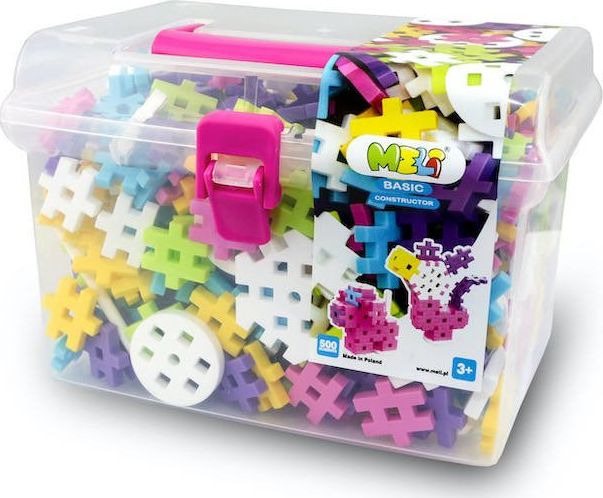 Meli Klocki Constructor Pink Travel Box 500 el.