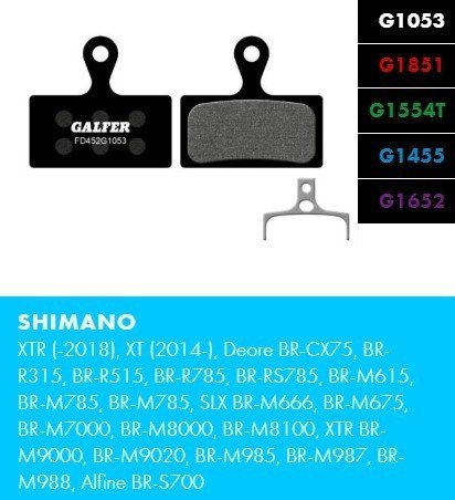Shimano Okładziny hamulcowe GALFER SHIMANO FD452 STANDARD