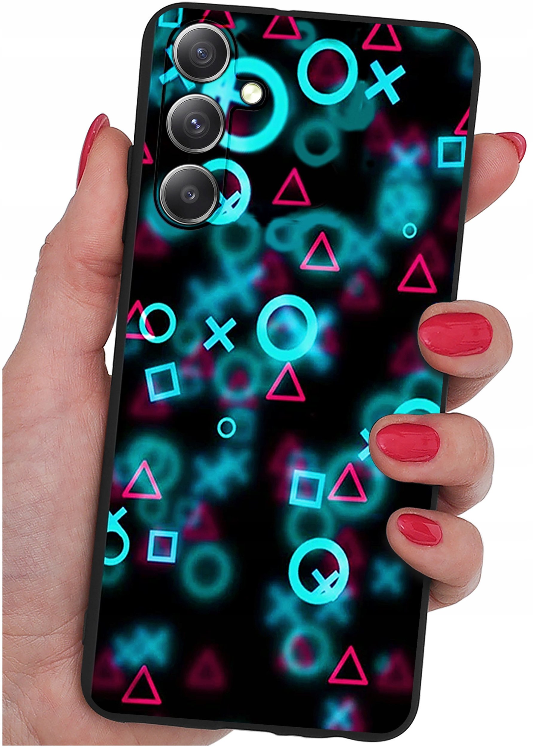 krainaGSM ETUI do Samsung Galaxy S23 WZORY SILIKONOWE MATT CASE + SZKŁO 9H