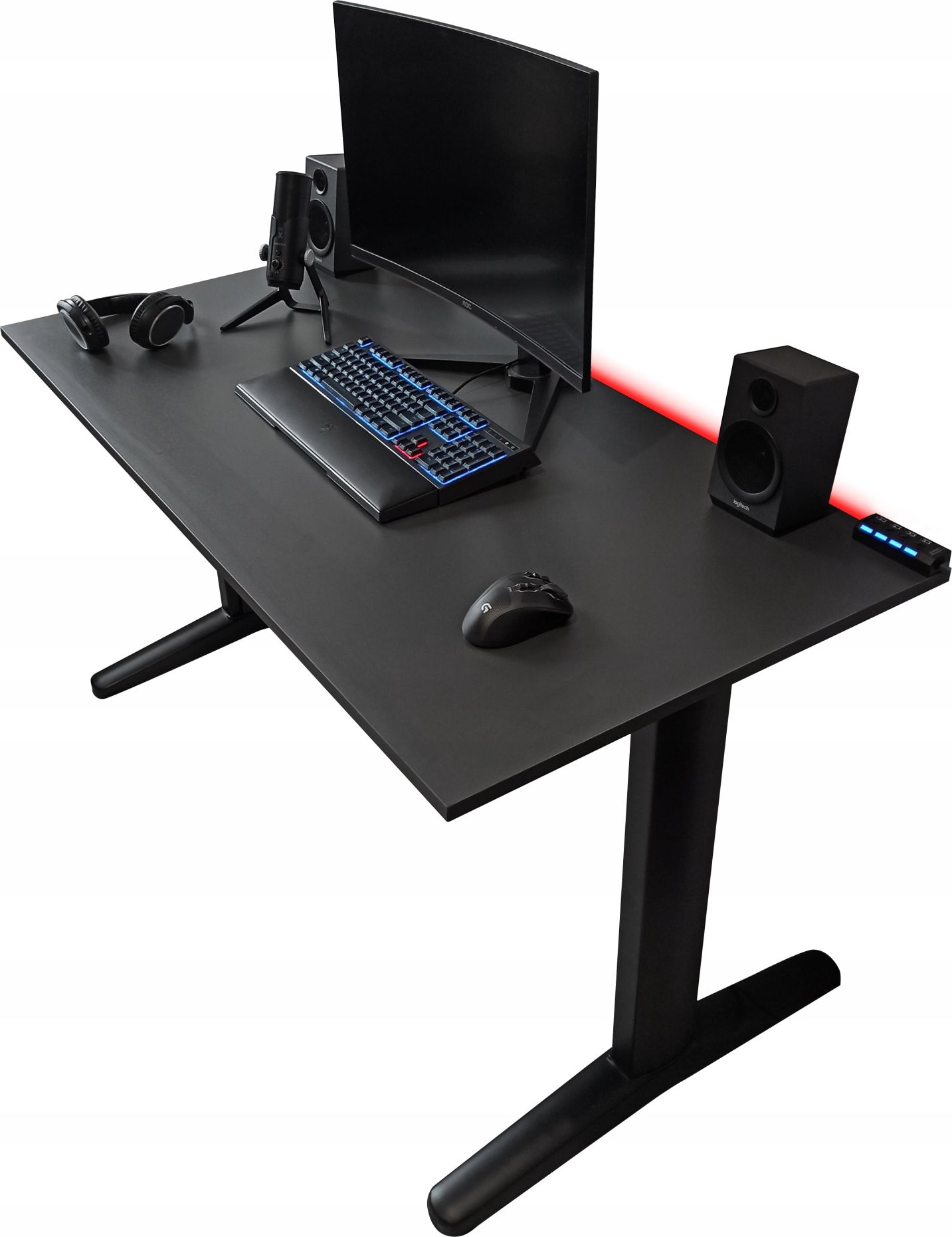 Biurko Zdesk PC-STL/B-Po/B-LH Czarne 138 cmx68 cm