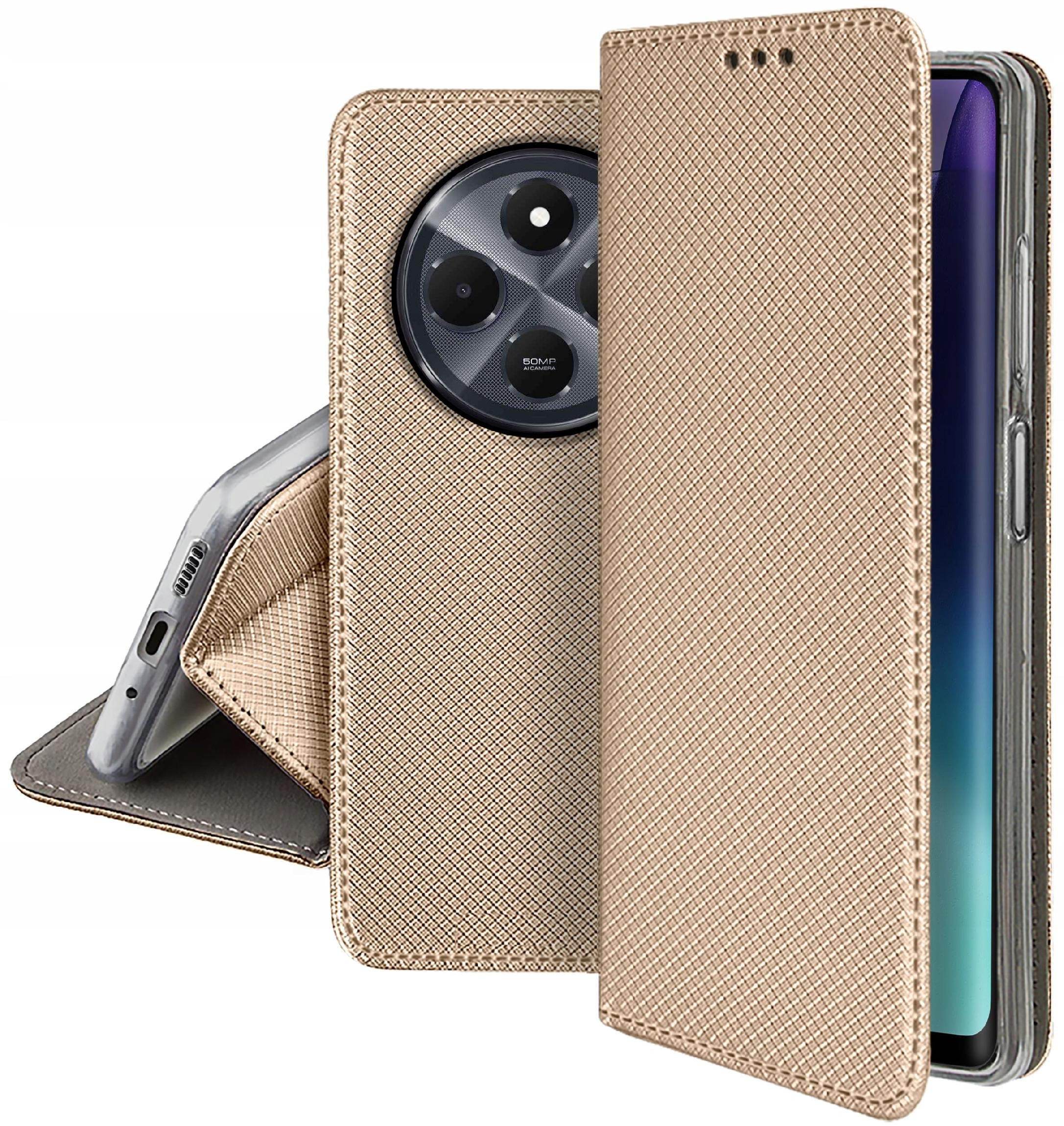 krainaGSM Etui do Xiaomi Redmi 14C SMART MAGNET CASE PORTFEL + SZKŁO OCHRONNE 9H