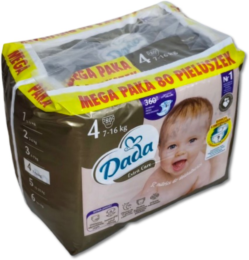 Dada Pieluchy Extra Care 4 BAG 7-16kg 80szt.