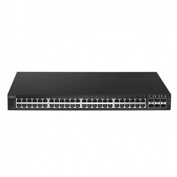 Switch zarządzalny EDIMAX GS-5654PLX V2 - 48x 100|1000Mbps RJ45, 6x 10GbE SFP+, PoE+ 400W Long range