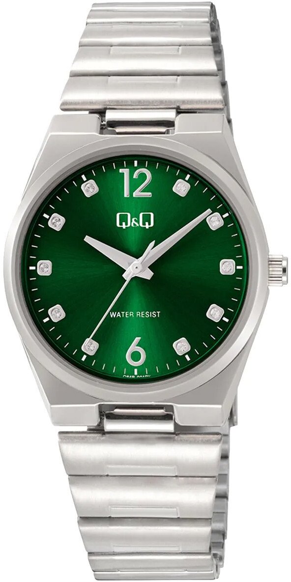 Zegarek QQ Zegarek damski QQ Q84B-004P CYRKONIE srebrny