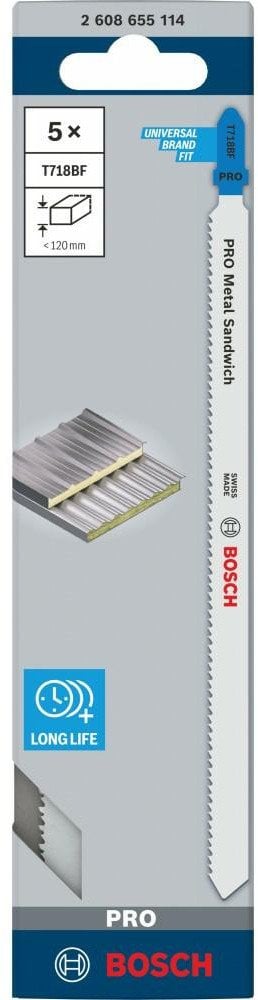 Bosch Brzeszczot T Pro metal sandwich T718BF 180 mm /5szt. (2608655114)