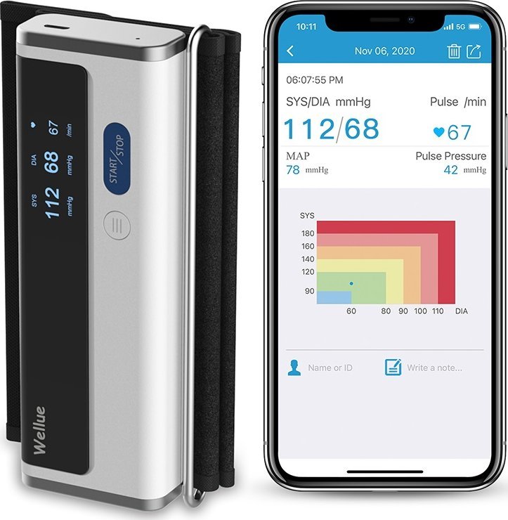 Ciśnieniomierz Wellue Ciśnieniomierz Aparat EKG BP2 IOS Android