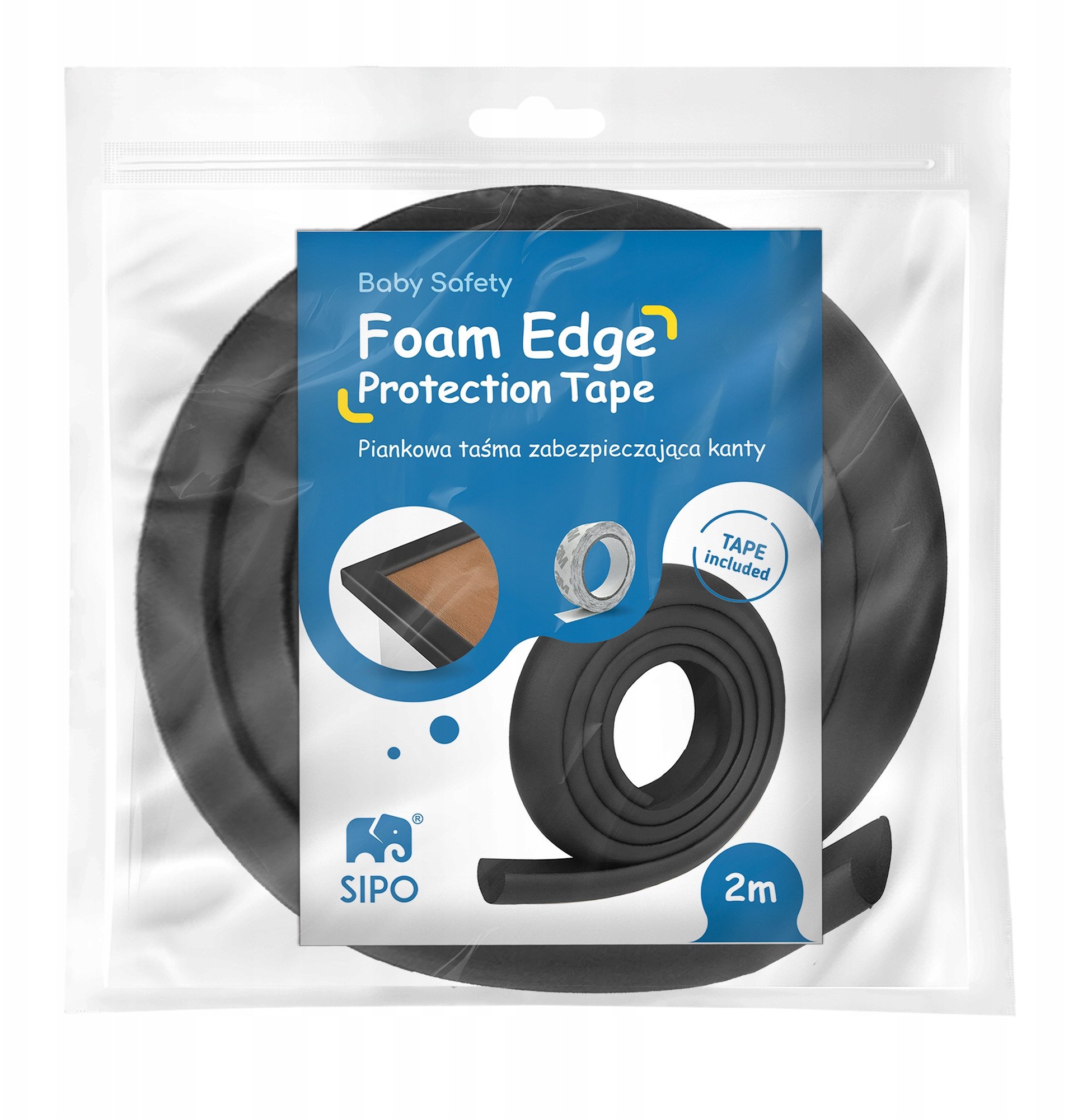 Edge protection tape Sipo SBS-T11-F2, black