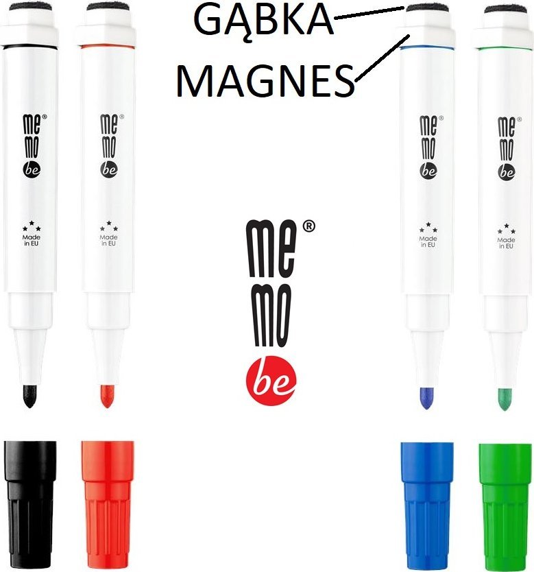 MemoBe Marker do tablic MM351 (z magnesem i gąbką) niebieski, NIEBIESKI