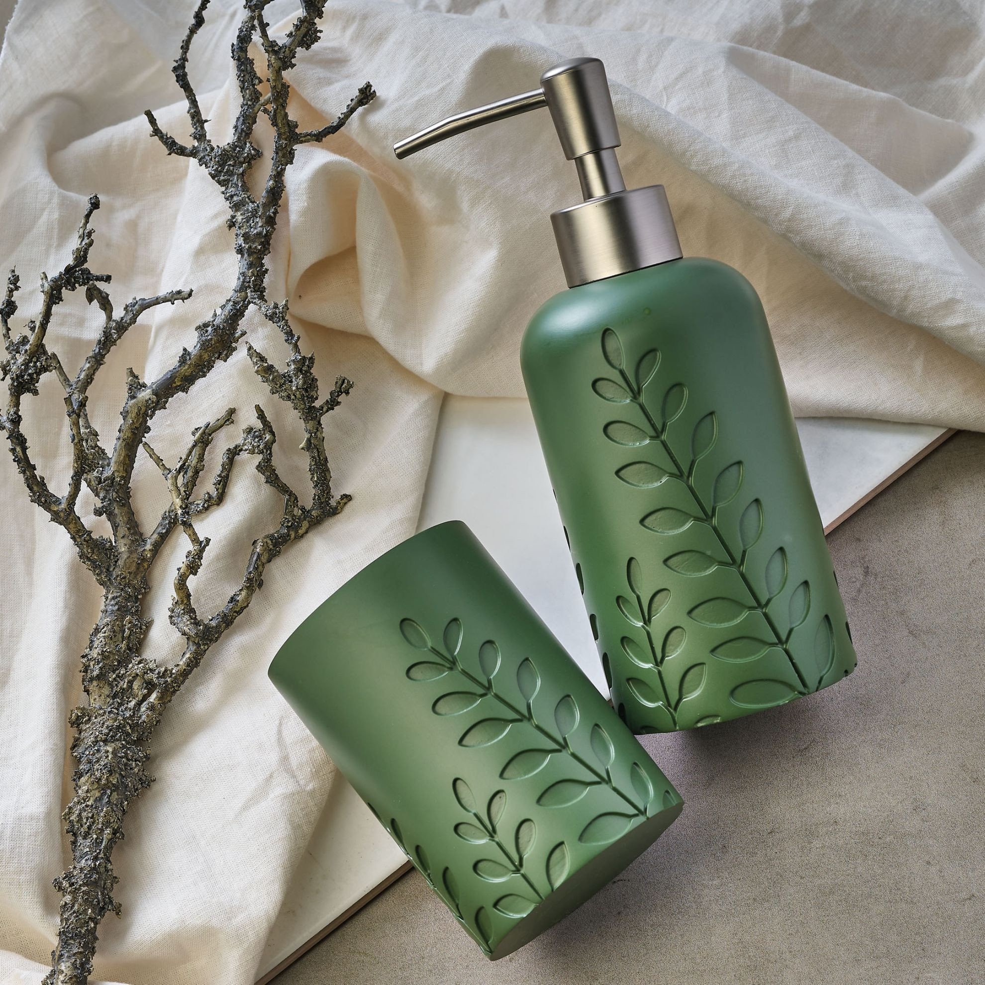 Dozownik do mydła Kleine Wolke Brace Dozownik do mydła Forest Zielony