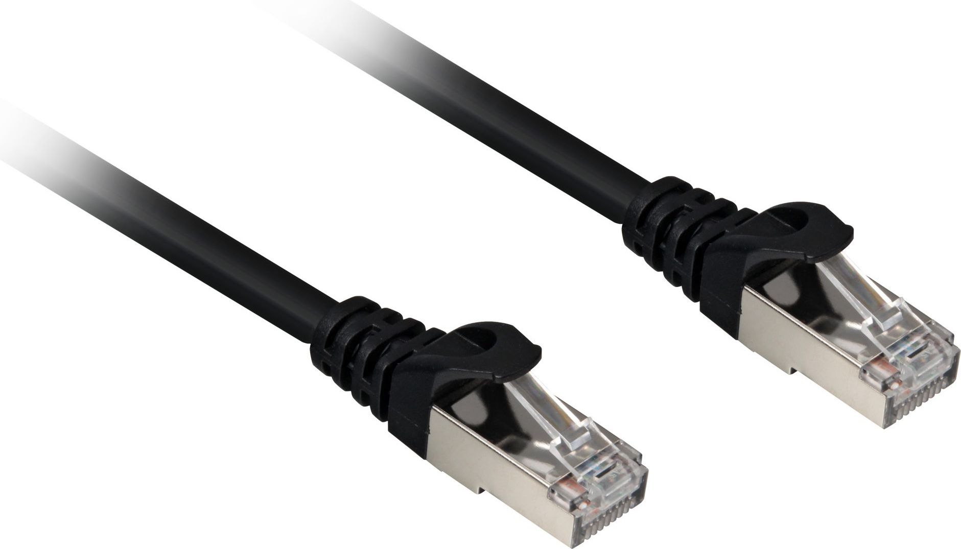 Zdjęcia - Kabel Sharkoon RJ-45/RJ-45 kat.6a S/FTP czarny 0.25m 