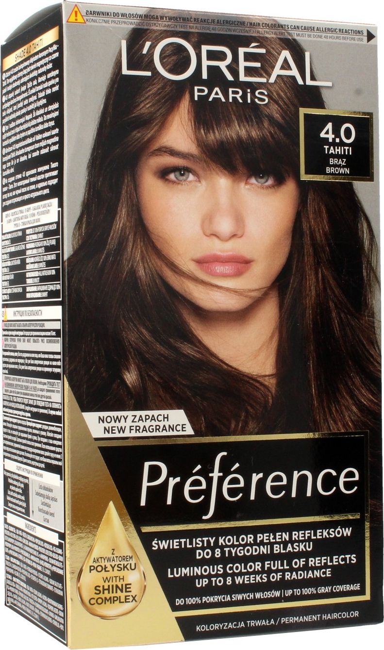 L’Oreal Paris Preference farba 4.0 Tahiti Brąz