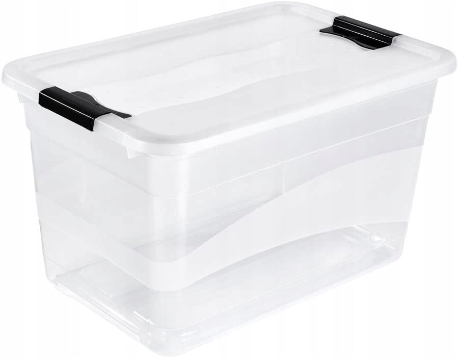 Box with lid crystalbox Cornelia 59 5x39 5x34cm 52L transparent 4001515942010