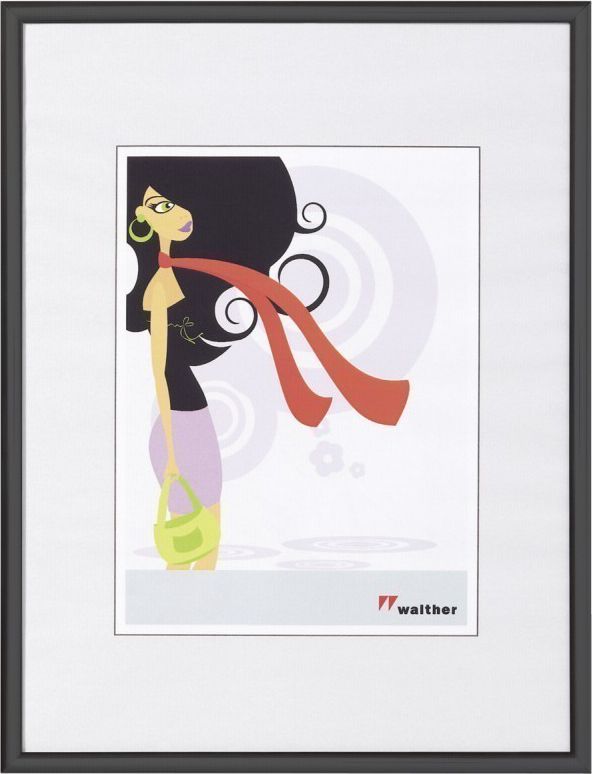 Ramka Walther New Lifestyle, 18x24, plastikowa, czarna (KV824B)