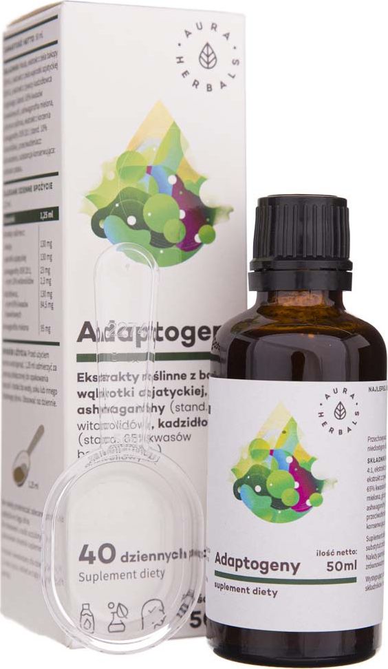 Aura Herbals Aura Herbals Adaptogeny - 100% naturalne ekstrakty roślinne - 50 ml