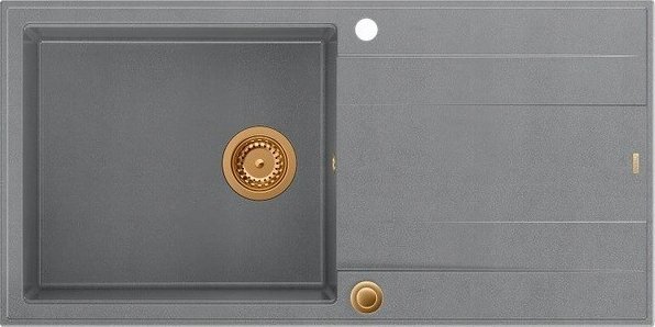 Zlewozmywak GraniteQ EVAN 146 XL zlewozmywak z syfonem Push 2 Open 1-komorowy z/o (1000x500x210; kom...
