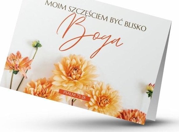 Teka Karnet - Moim szczę¶ciem być blisko Boga - kwiaty