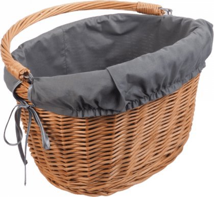 Wnuk Kosz rowerowy z wkładem (Haki/naturalny)