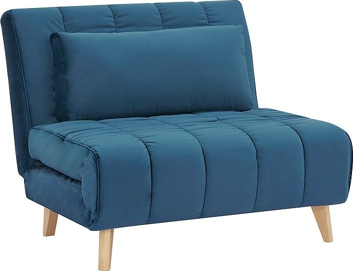 Zdjęcia - Sofa Signal Fotel rozkładany BILLY VELVET niebieski 
