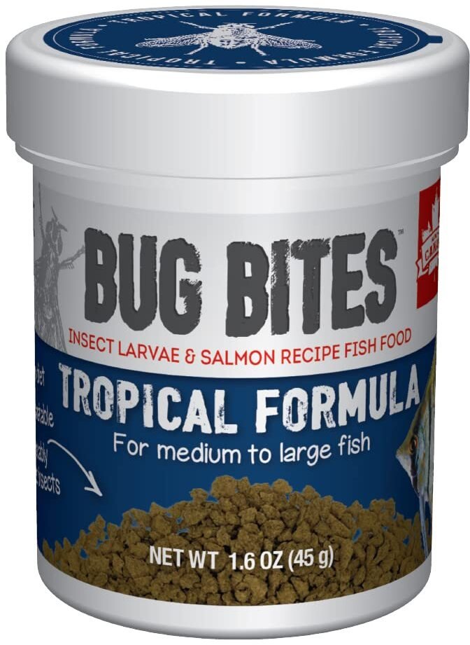 Fluval Bug Bites Tropical Formula, pokarm dla ryb tropikalnych, M/L, granulat, 45g