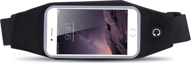 Mobilari SASZETKA NERKA PAS NA TELEFON UNIWERSALNA 5.5'' CZARNY