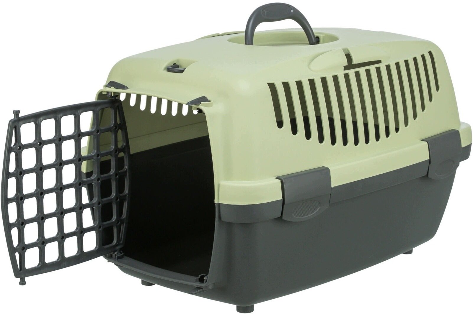 Trixie Transporter Capri 1, dla psa, XS: 32 × 31 × 48 cm, ciemnoszaro-pastelowozielony
